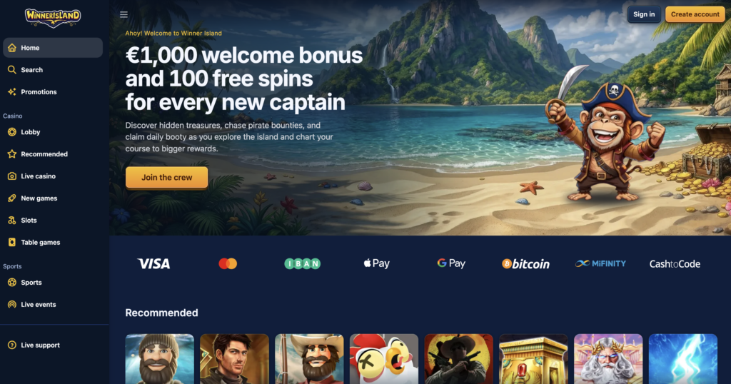 Our Spotlight Bonus Buy Casino - Winner Island Casino.