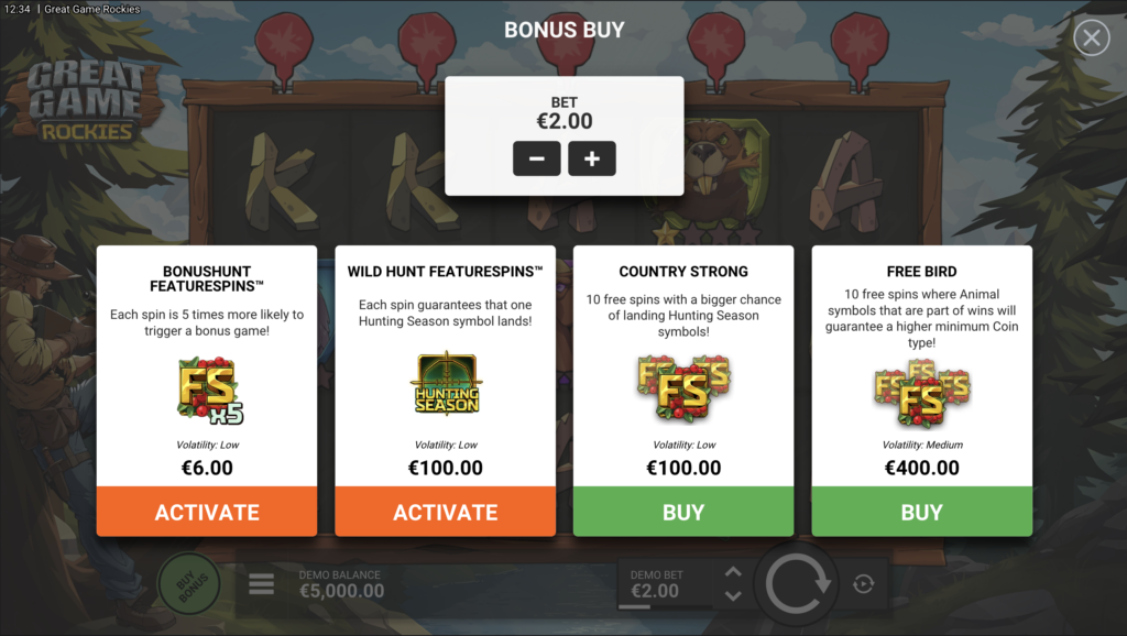 Great Game Rockies - Bonus Buy Options